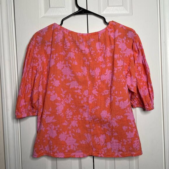 Talulah Pink Orange Womens Blouse Size Small - Picture 7 of 7